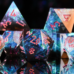Arcane Gate Sharp-Edged Resin Dice Set | Resin | Wiccan Center