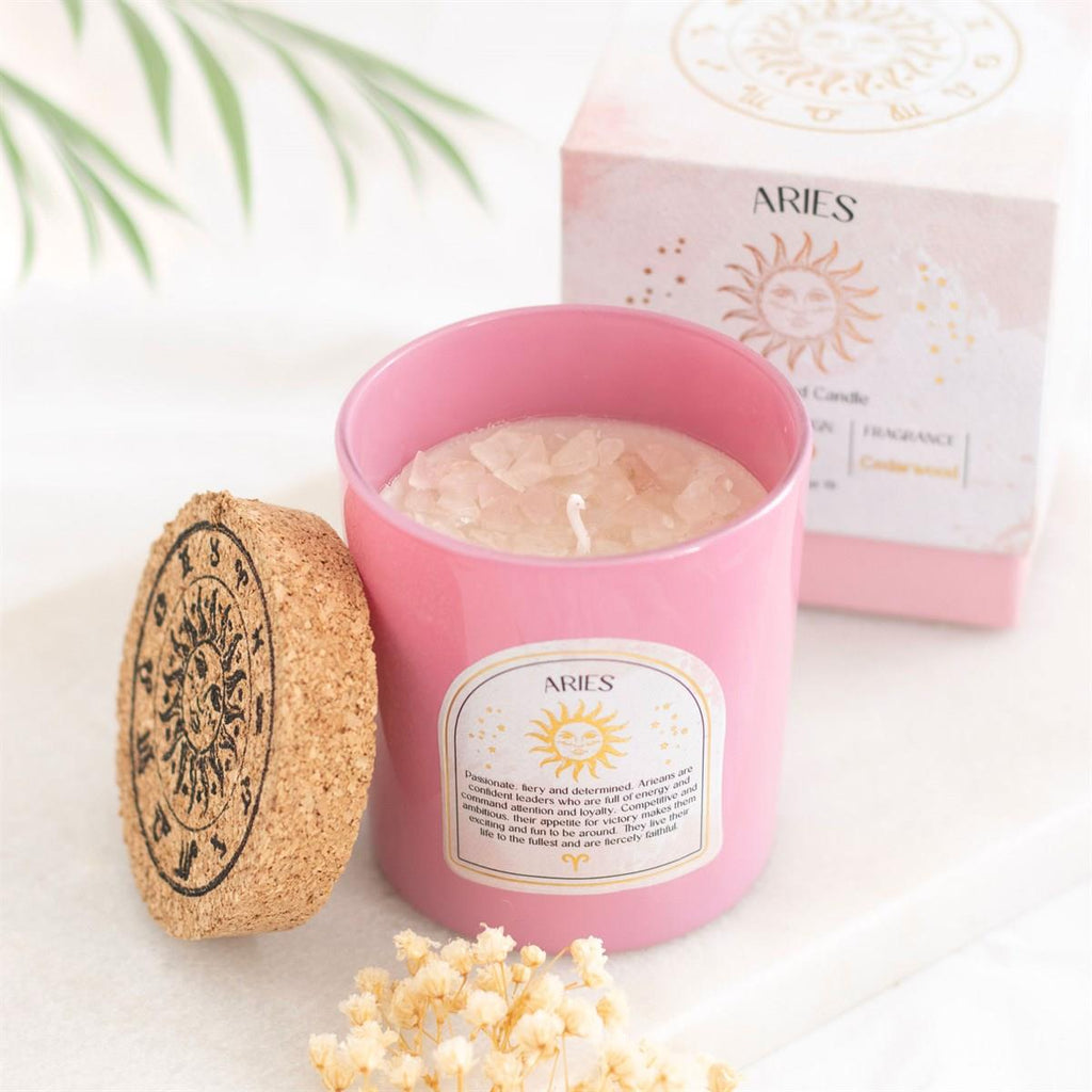 Scented Zodiac Crystal Candle | | Wiccan Center