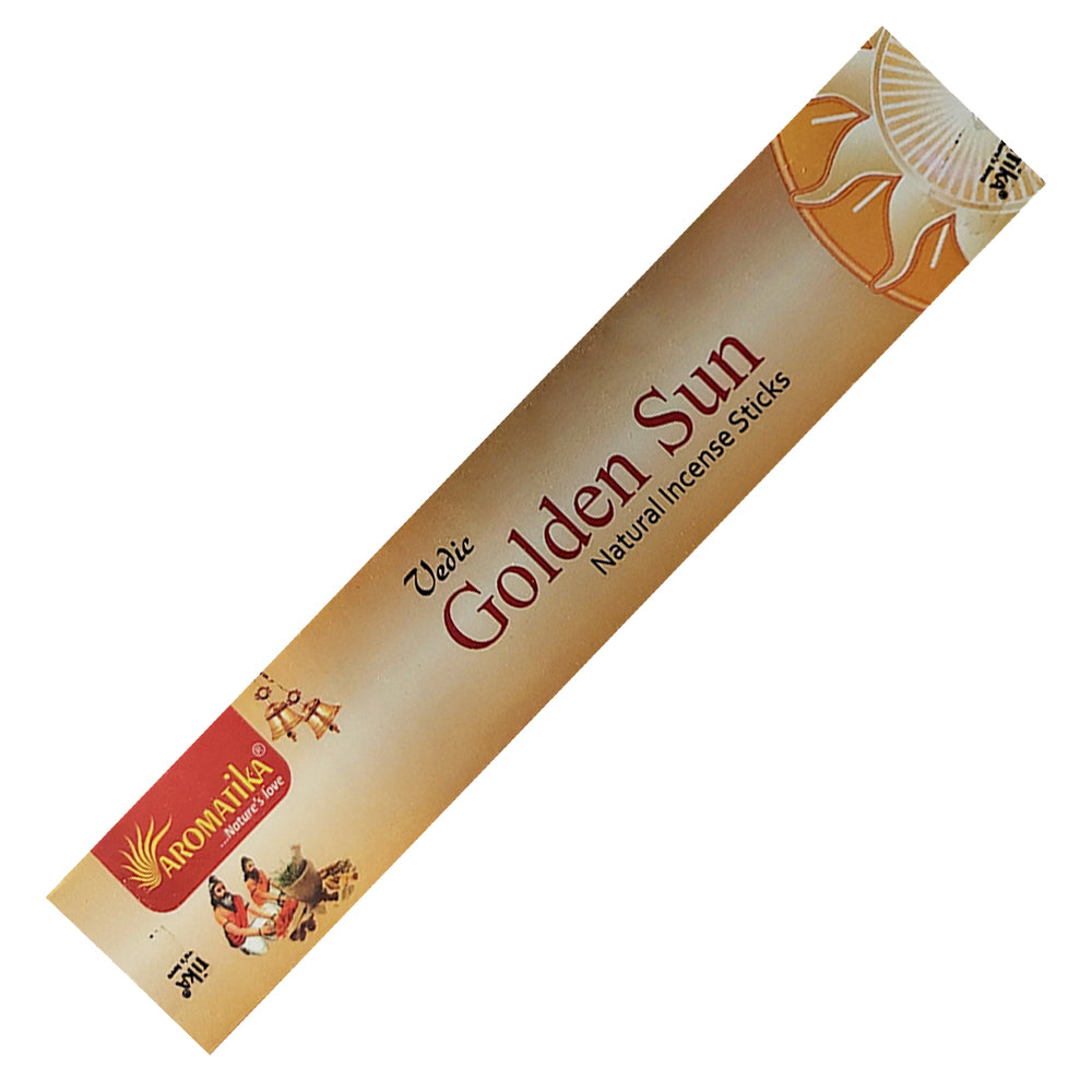 Aromatika Vedic Golden Sun Incense Sticks 15g | Incense | Wiccan Center