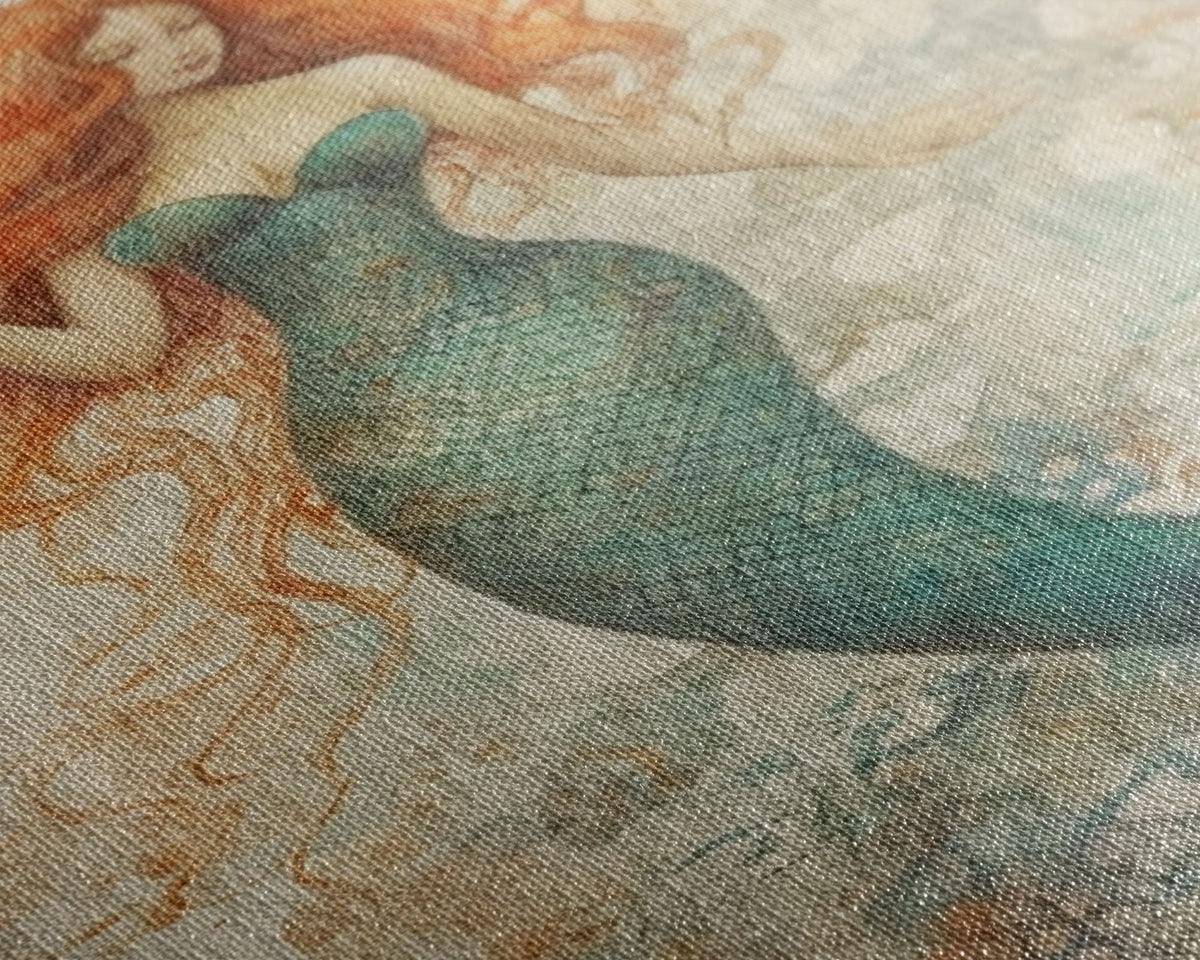 Coastal Mermaid Canvas Print Or Poster, Framed | | Wiccan Center