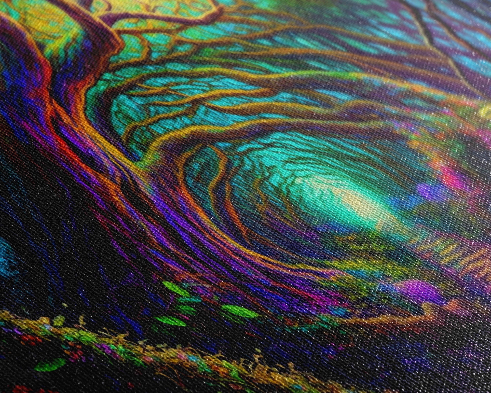 Fantasy wall art, canvas print, magical forest, fantasy landscape art, ready to hang wall art, magical glowing forest fantasy art | | Wiccan Center