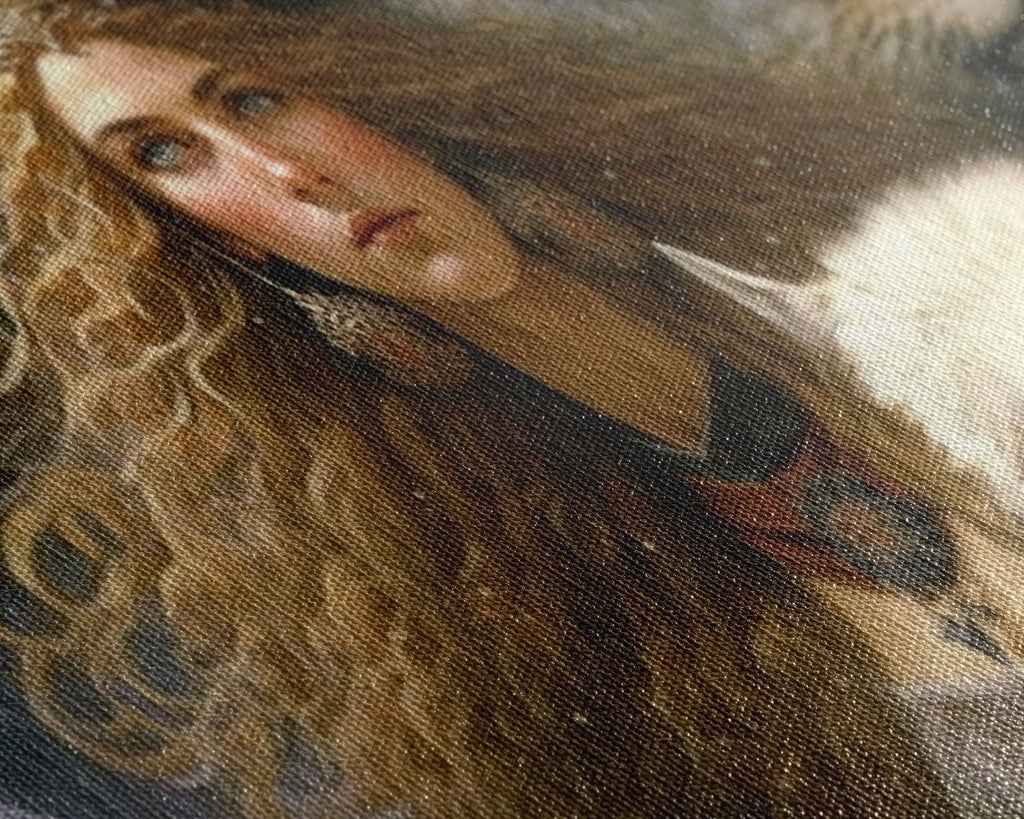 Lady Freya, Nordic / Norse Mythology Art, Framed Canvas Print, Norse Goddess of Love and Fertility | | Wiccan Center