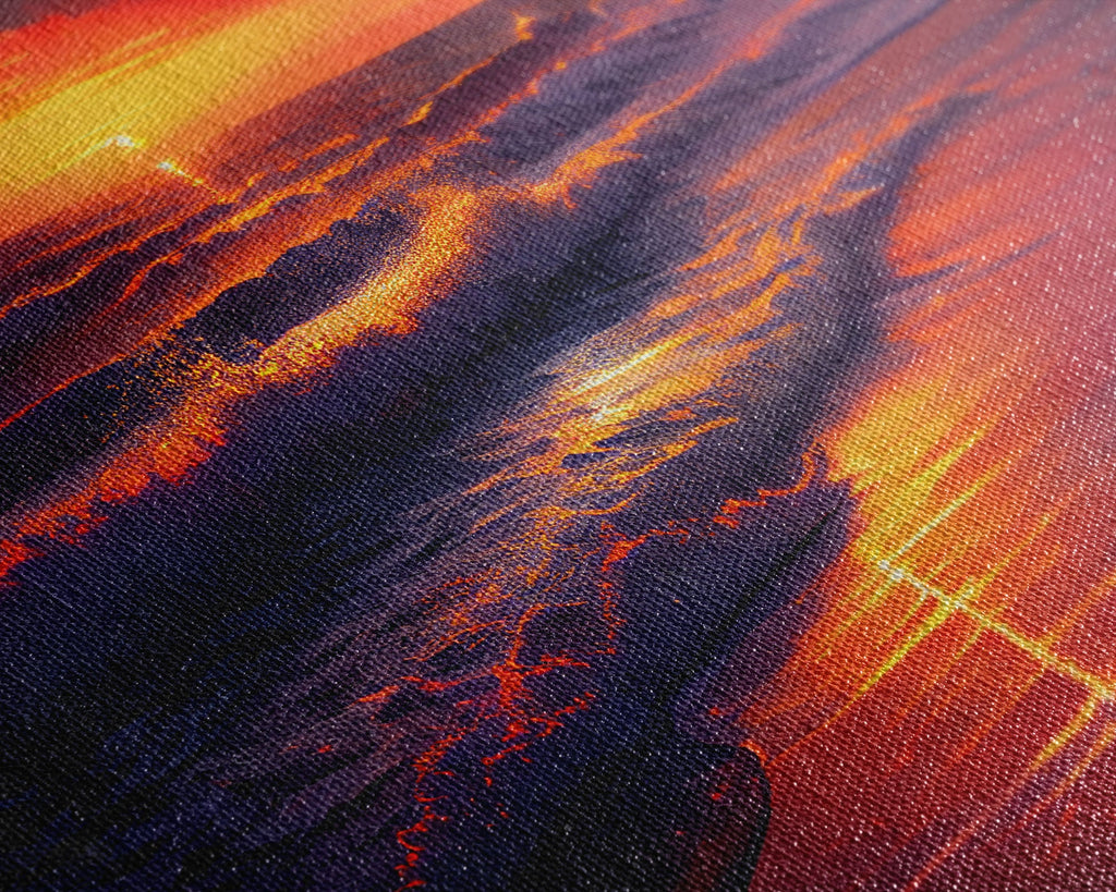 Large Art Sunset, Beach landscape, Coastal Art Print, Beach House, Coastal Decor, Beach Painting, Sunset Art, Framed/Unframed Canvas/Print | | Wiccan Center