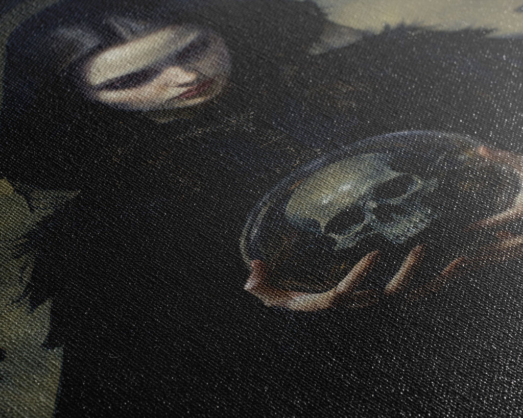 The Fortune Teller, Halloween Canvas Print, Framed Canvas, Unique Wall Art, Goth Art, Dark Academia, Witch Art, Witchcraft | | Wiccan Center