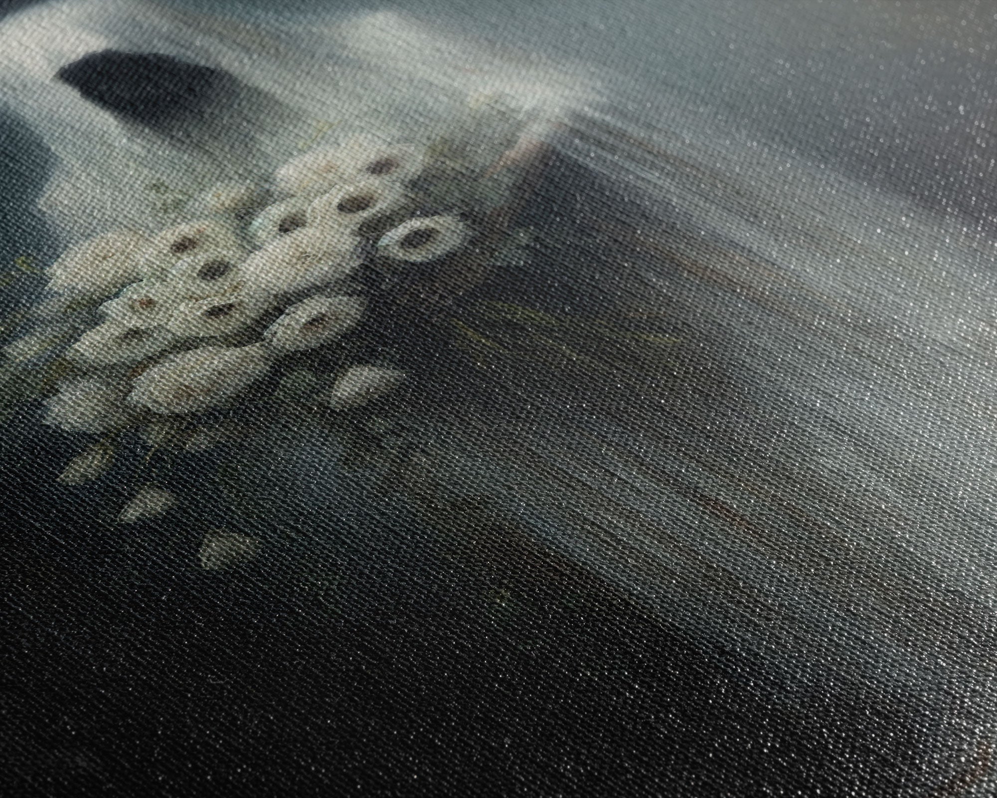 The Ghost With The Flowers, Halloween Canvas Print, Framed Canvas, Unique Wall Art, Goth Art, Dark Academia, Witch Art, Witchcraft | | Wiccan Center