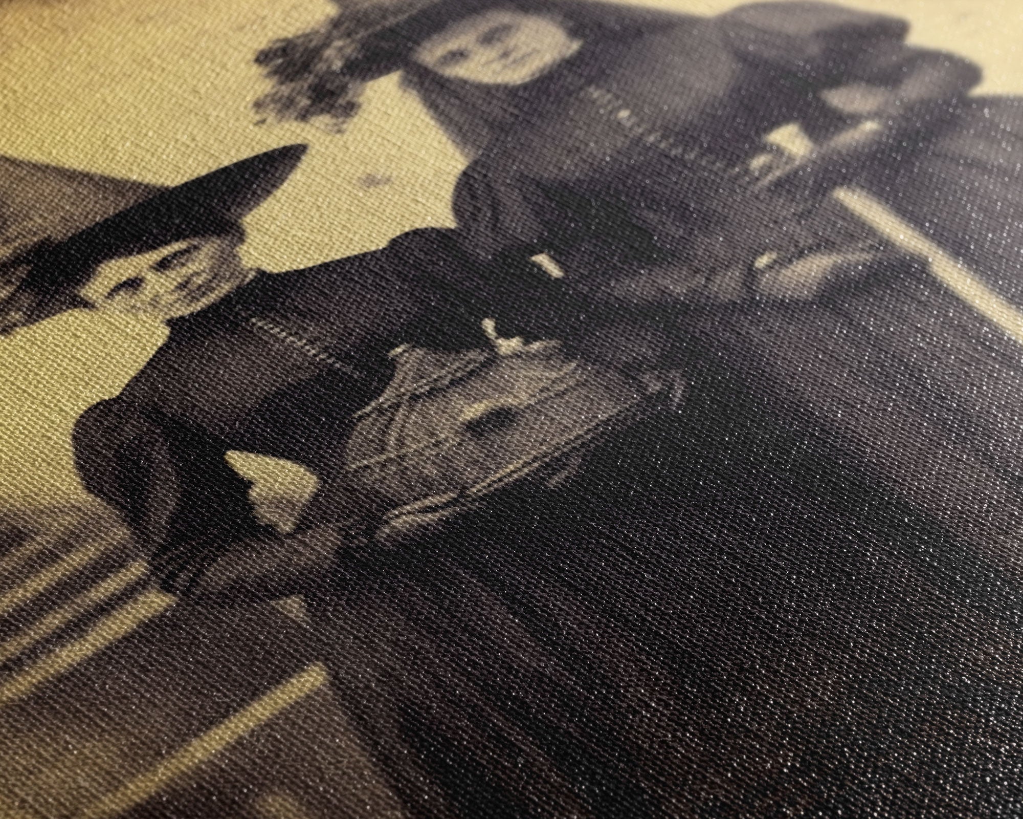 The Witches, Retro Tintype Photography Art, Witch Decor, Vintage Canvas, Art Canvas Print, Dark Academia, Gothic Victorian, Framed Canvas