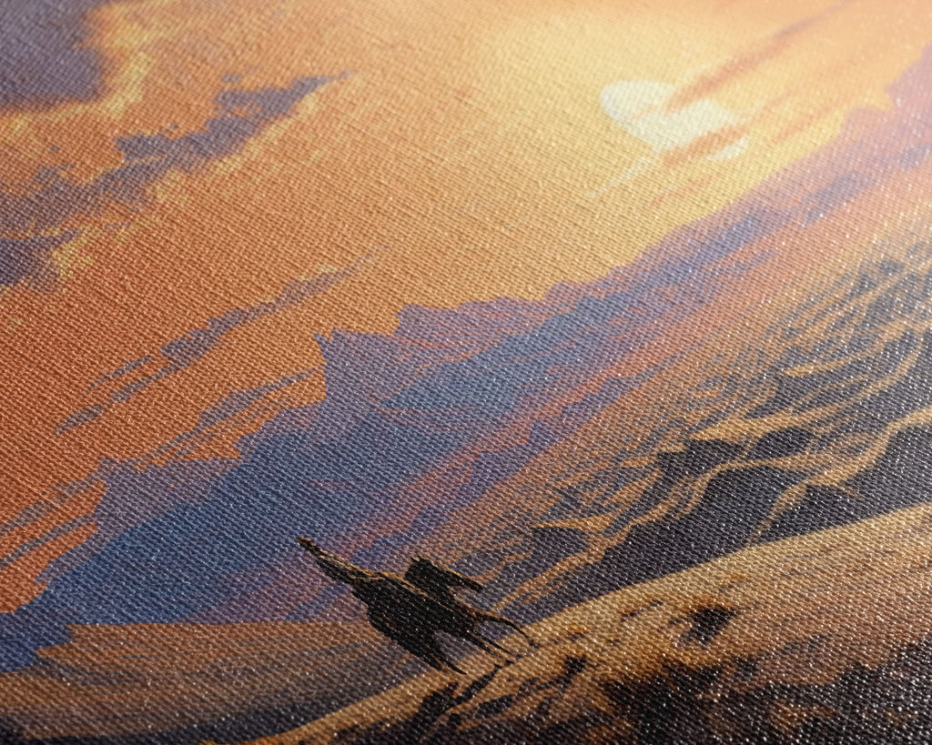 Cowboy Wall Art, Sunset Print, Landscape Wall Art, Canvas Print, Wall Art, 3 Piece Wall Art, Gift For Men, Ranch House Decor, Western Art | | Wiccan Center