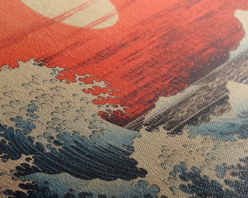 Japanese Wall Art, Ocean Waves, Asian Art, Sunset Art, Canvas Print, Wall Art, 3 Piece Wall Art, Above Bed Art, Southern Wall Art, RV Decor | | Wiccan Center