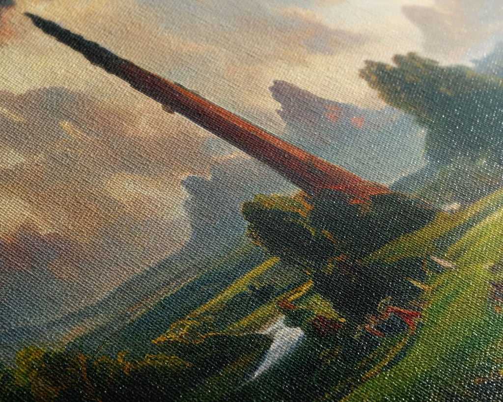 The Dark Tower, 3 Piece Panoramic Art, High Fantasy Concept Art, 3 Piece Wall Art, Ready To Hang Canvas Print | | Wiccan Center