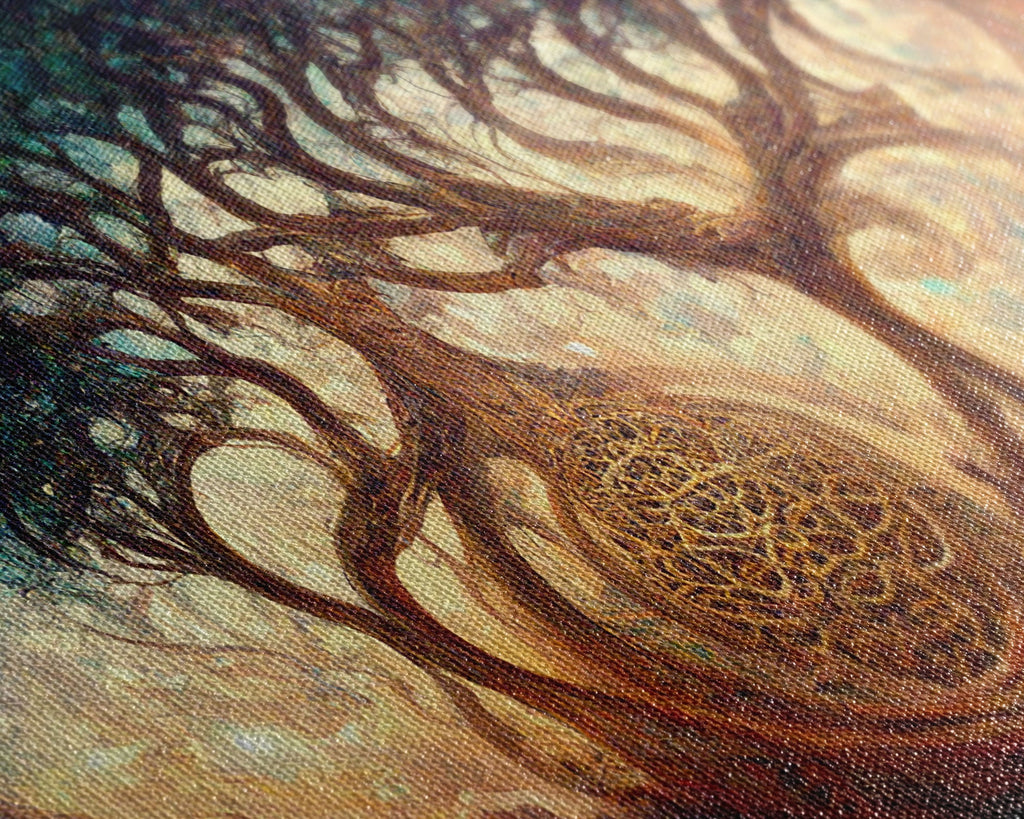 Yggdrasil Tree of Life, Nordic Viking Fantasy Art, Ready To Hang Canvas Print, Cool Living Room Wall Art Decor | | Wiccan Center