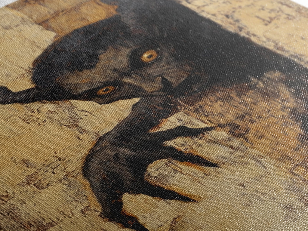 Demon Painting Print, Dark Macabre Wall Art, Original Satyr Painting, Witchy Decor, Wall Art For Witches, Witch Familiar Painting | | Wiccan Center