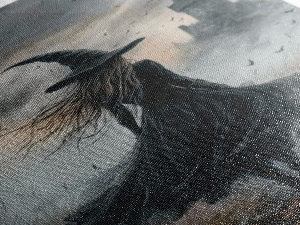 Goth Decor, Witchy Home Decor, Dark Academia Goth Oil Painting Print, Witch Painting, Haunted Spooky Season Wall Art, Witch Decor