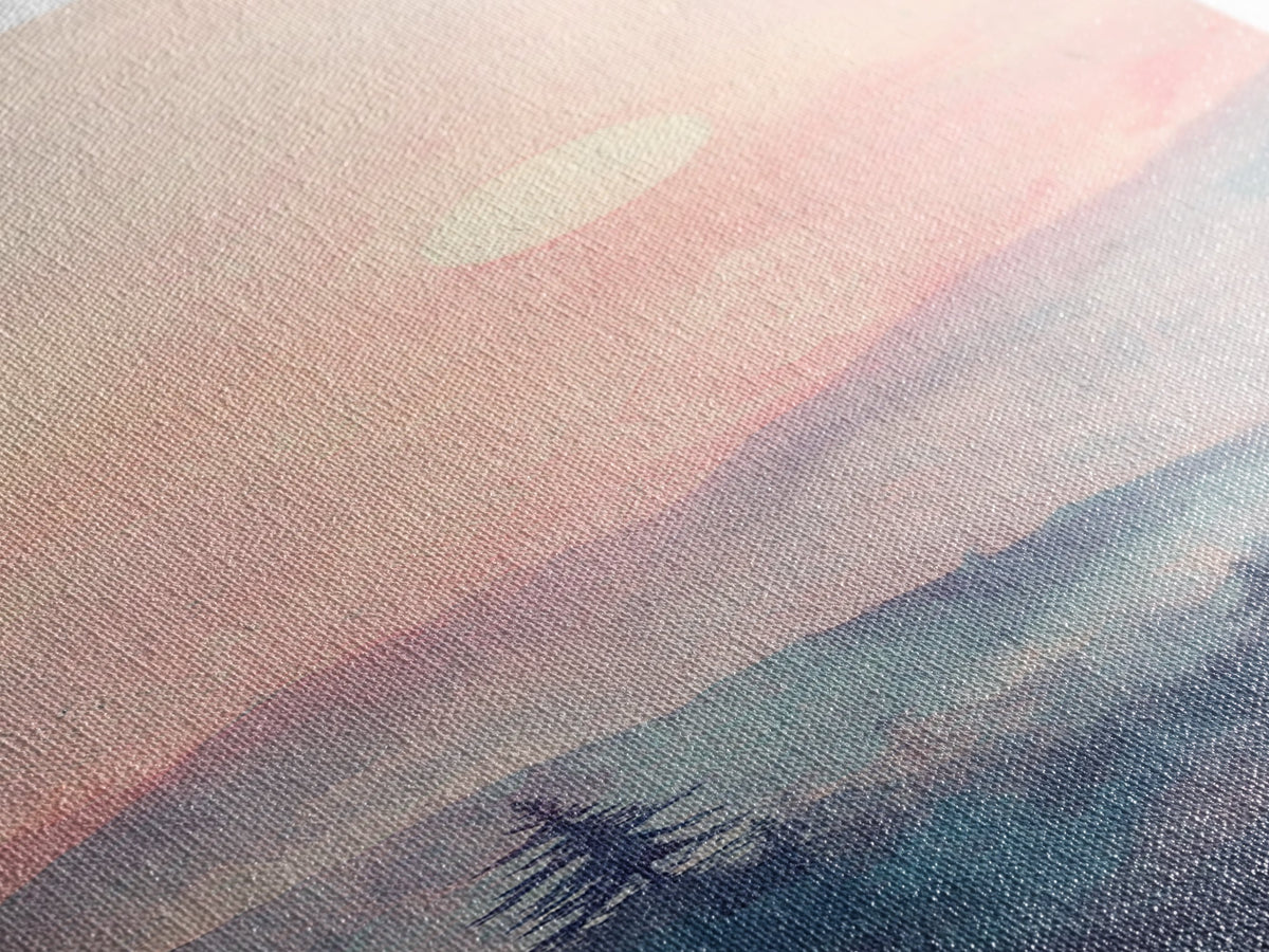 Sunset Over the Blue Ridge Mountains, Framed Canvas Print, Blue Ridge Mountains Painting, Home Decor, Ready To Hang Art, Mountain Painting | | Wiccan Center