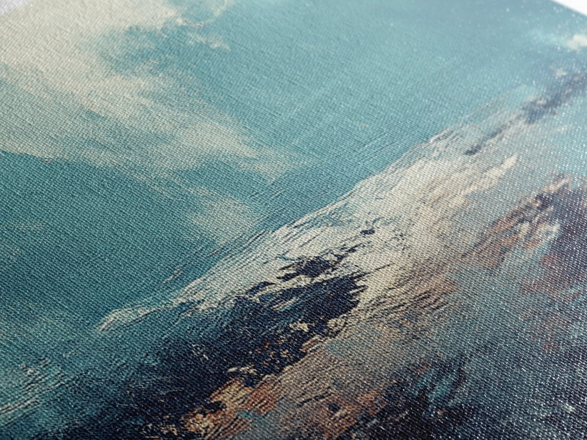 Moody Ocean Canvas Print Coastal Seascape Art, Abstract Blue Water Painting, Home Decor, Living Room Wall Art, Ocean Wall Art | | Wiccan Center