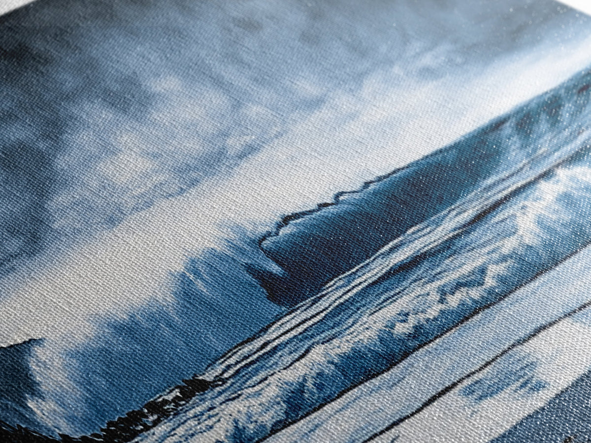 Ocean Wave, Moody Seascape, Blue Water Art, Stormy Sky, Coastal Home Accent, Surfer Decor, Minimalist Wall Art, Canvas Print | | Wiccan Center