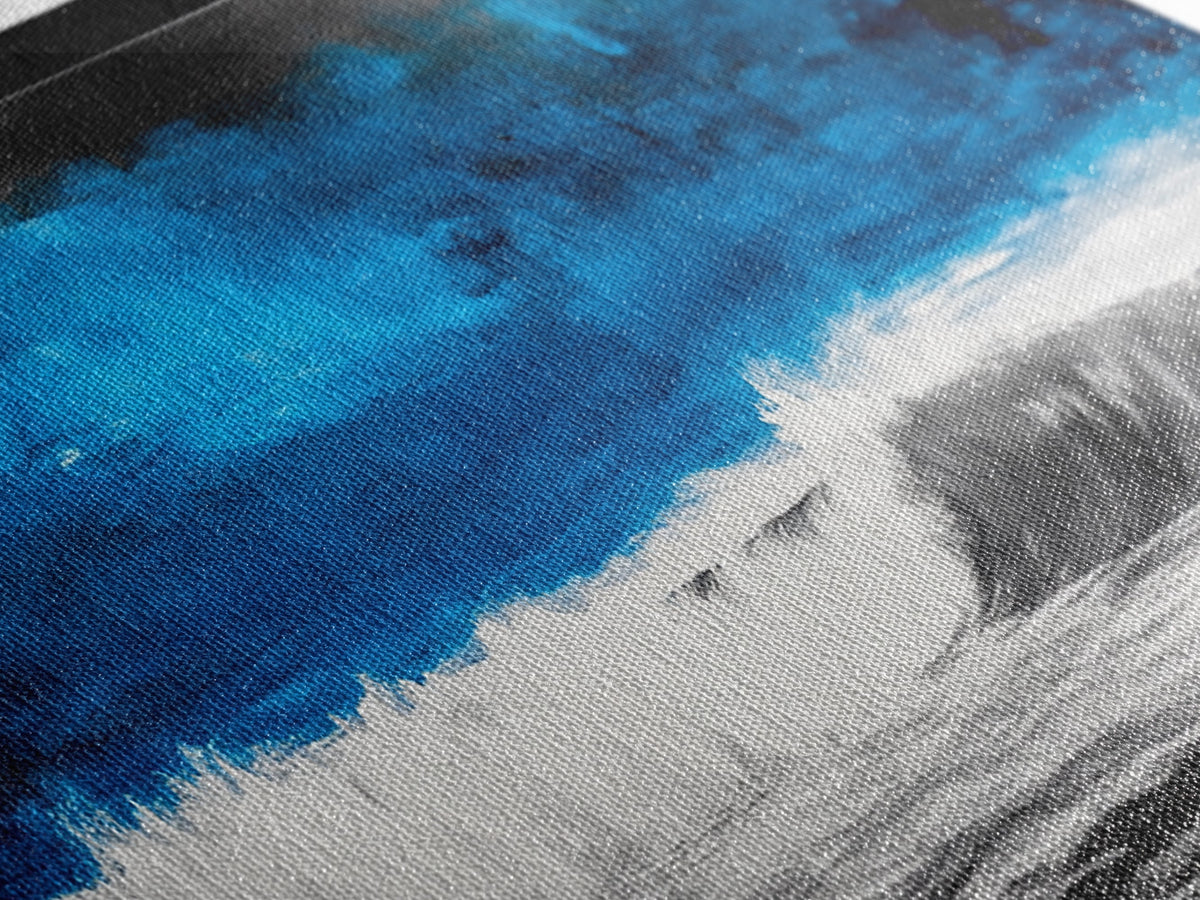 Ocean Wave Painting, Blue Seascape Art, Modern Coastal Decor, Large Beach Wall Art, Minimalist Water Art, Office Wall Decor, Framed Canvas Print | | Wiccan Center