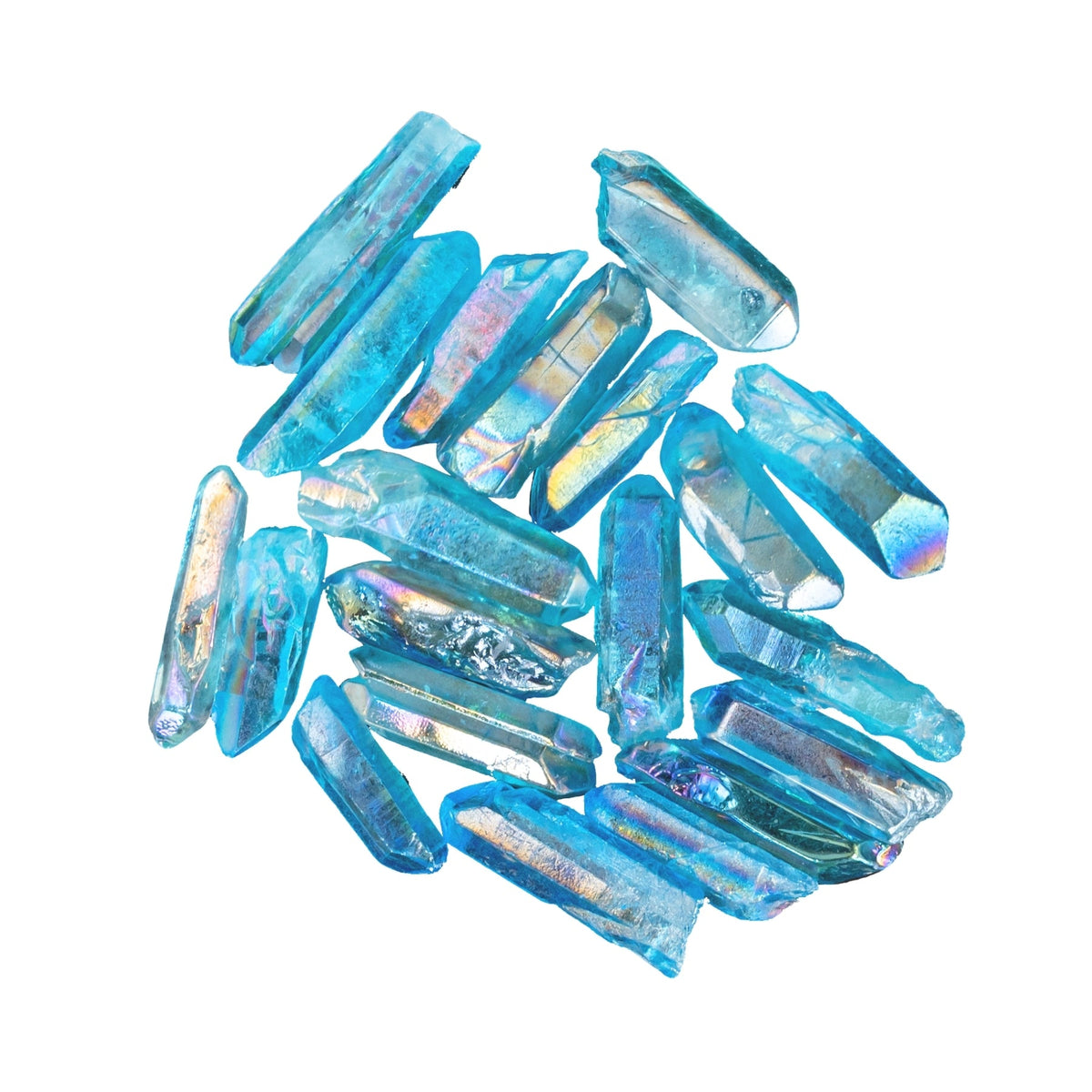Aqua Aura Quartz Crystal Point | Crystals | Wiccan Center