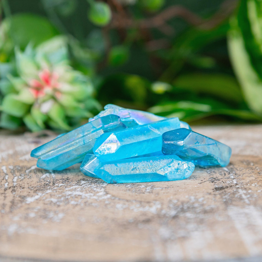 Aqua Aura Quartz Crystal Point | Crystals | Wiccan Center