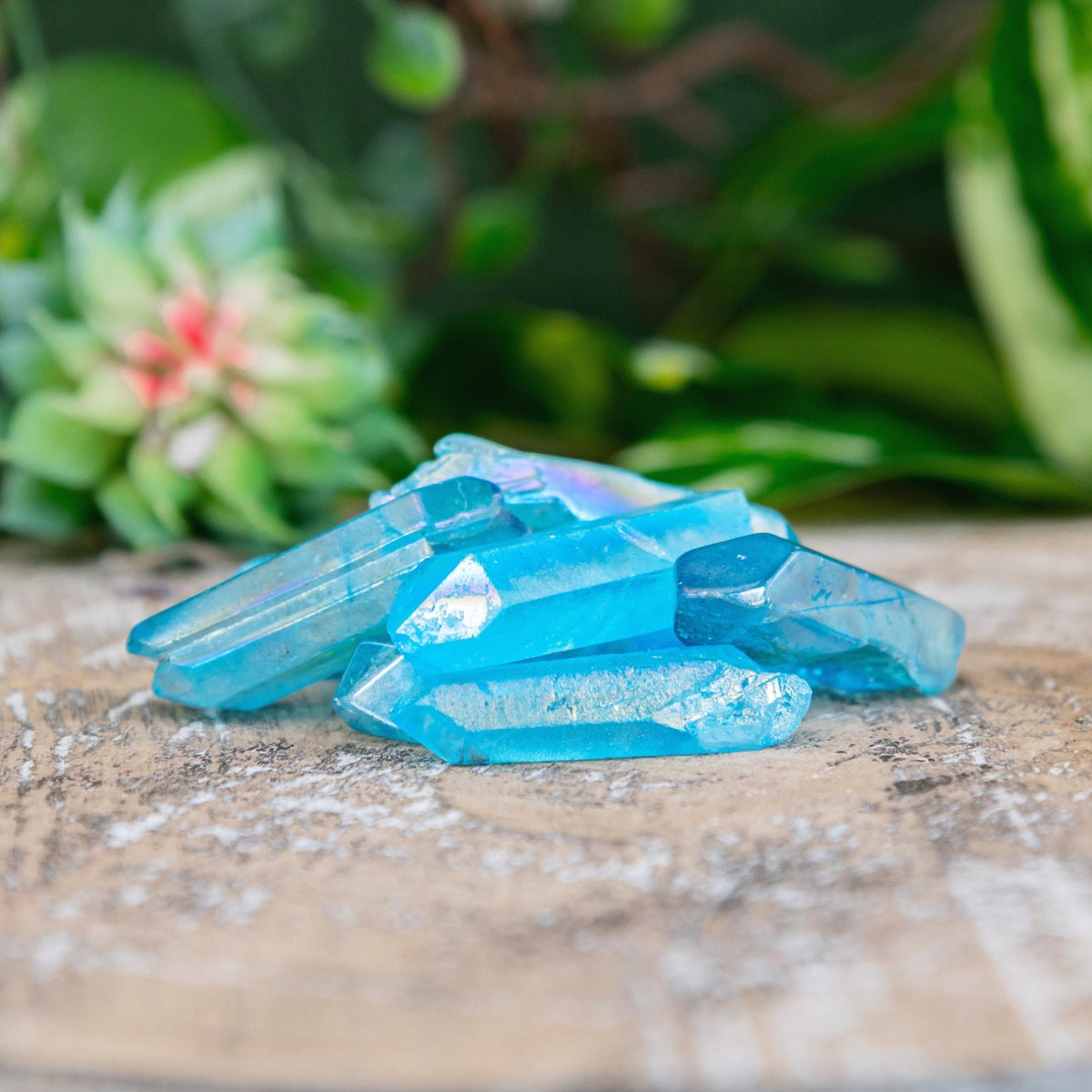 Aqua Aura Quartz Crystal Point | Crystals | Wiccan Center