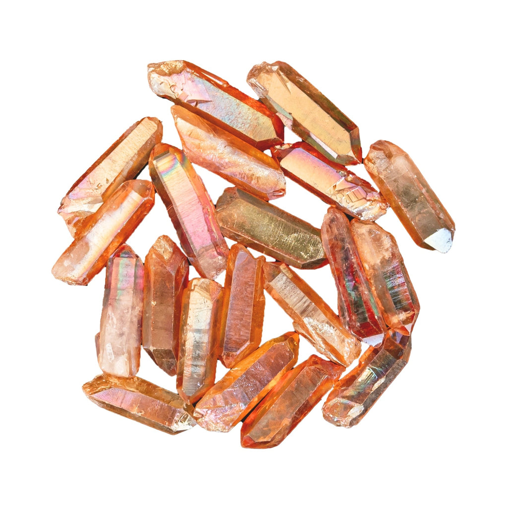 Tangerine Aura Quartz Crystal Point | Religious Items | Wiccan Center