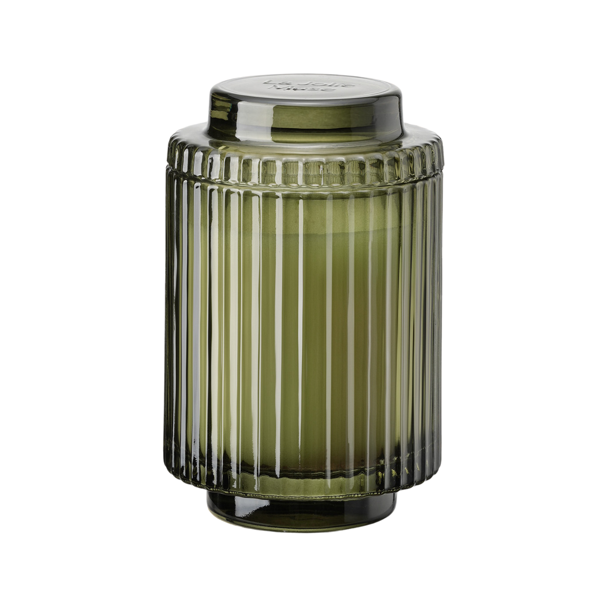 Aurélie Reeded Glass Candle: Mandarin Matcha (M)