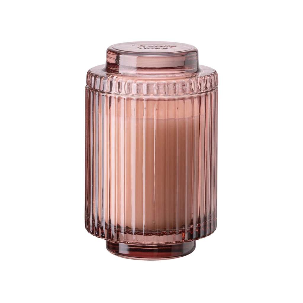 Aurélie Reeded Glass Candle: Santal Rosé - (M) | Candles | Wiccan Center