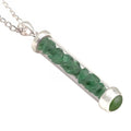 Green Aventurine Gem Power Vial Pendant for Good Luck | Gem Power Vials | Wiccan Center