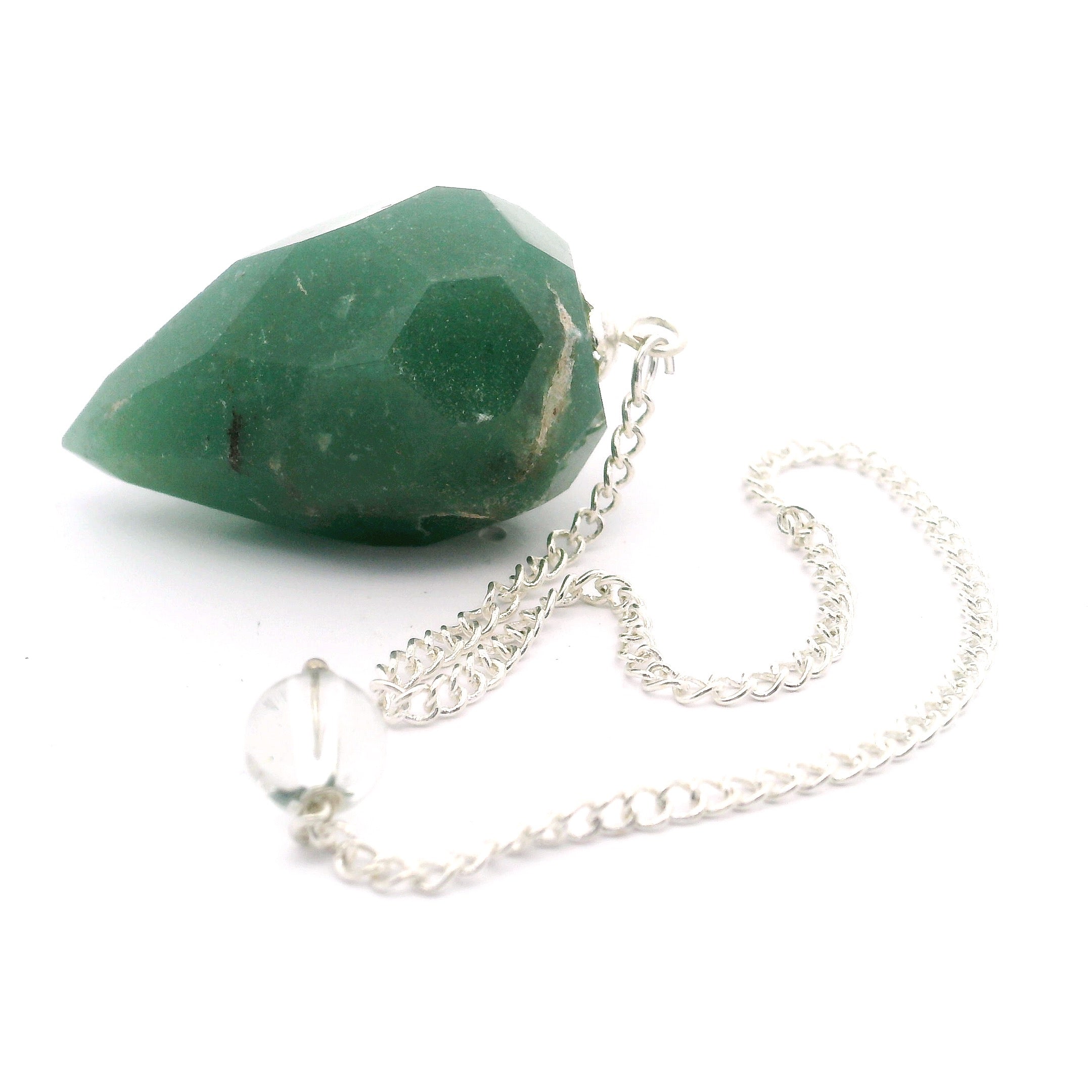 Green Aventurine Faceted Droplet Gemstone Pendulum | Crystals & Minerals > Specimens | Wiccan Center