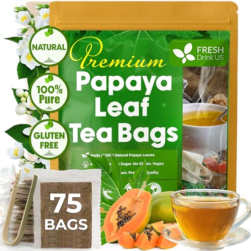 Premium Papaya Leaf Tea Bags, Made with Natural Material Tea Bags. No Sugar, No Caffeine, No Gluten, Vegan. | Tea | Wiccan Center