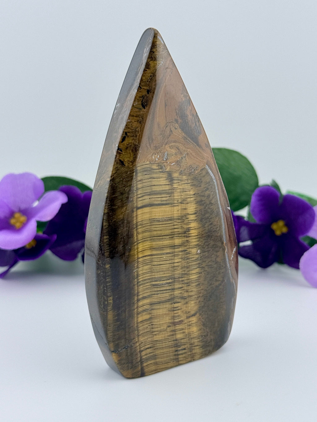 Tiger’s Eye Crystal Flame Teardrop Stone - NEW | | Wiccan Center