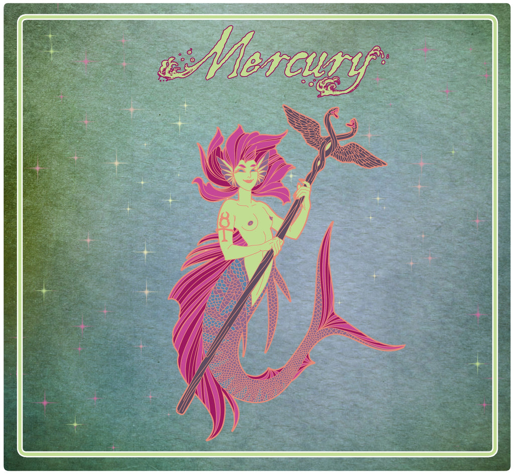 Enamel Pin - Mercury Celestial Mermaid