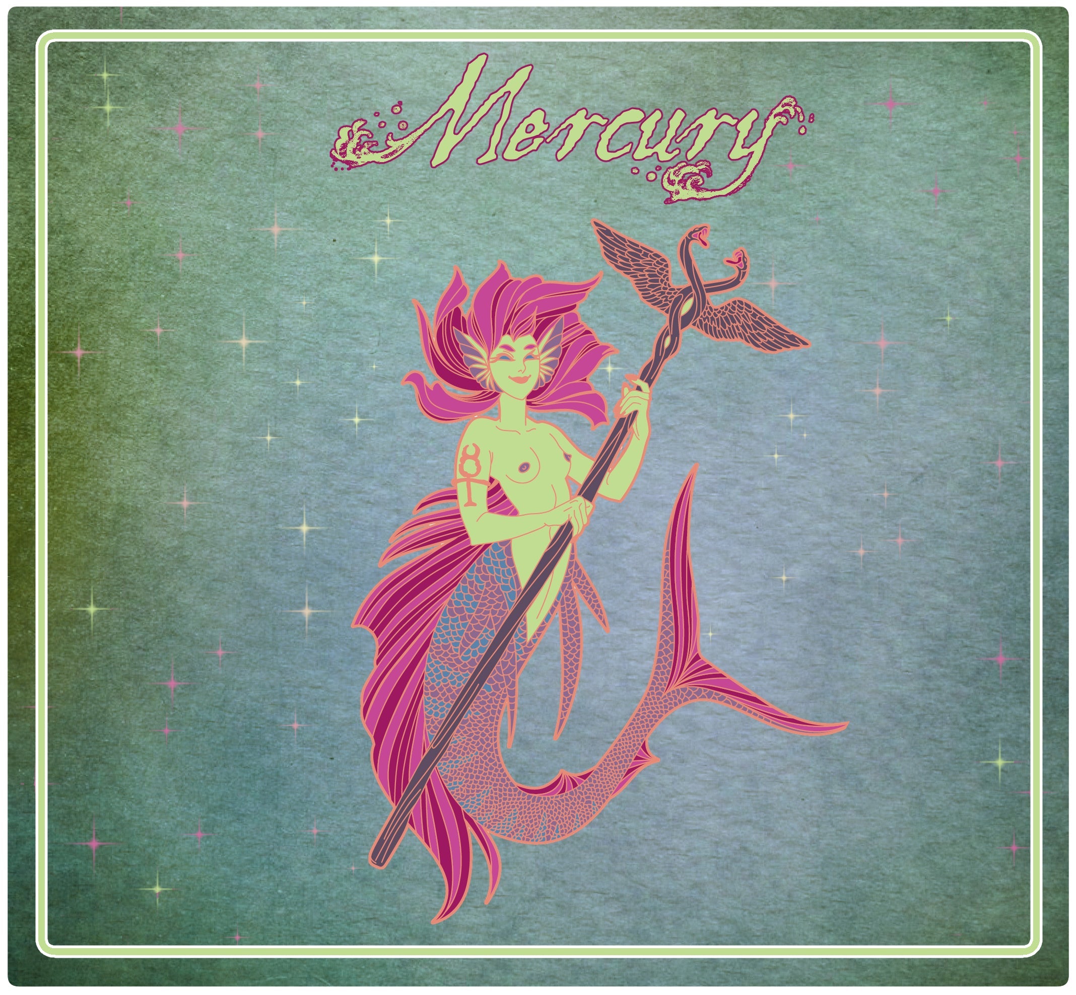 Enamel Pin - Mercury Celestial Mermaid
