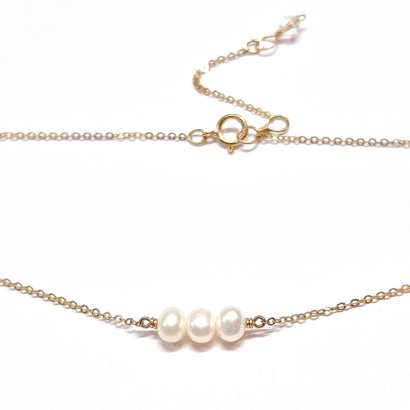 3 Pearl Necklace with Swarovski Clasp