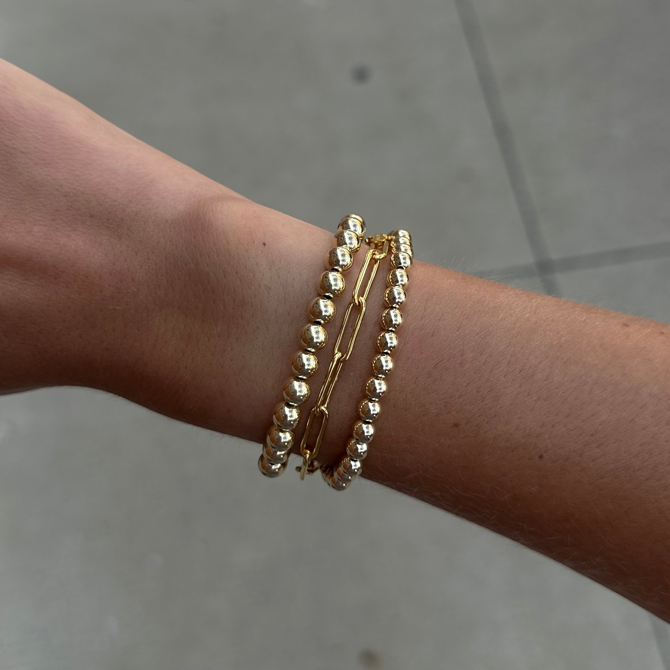 chunky paperclip + juno (5+6mm) bracelet triple stack | | Wiccan Center