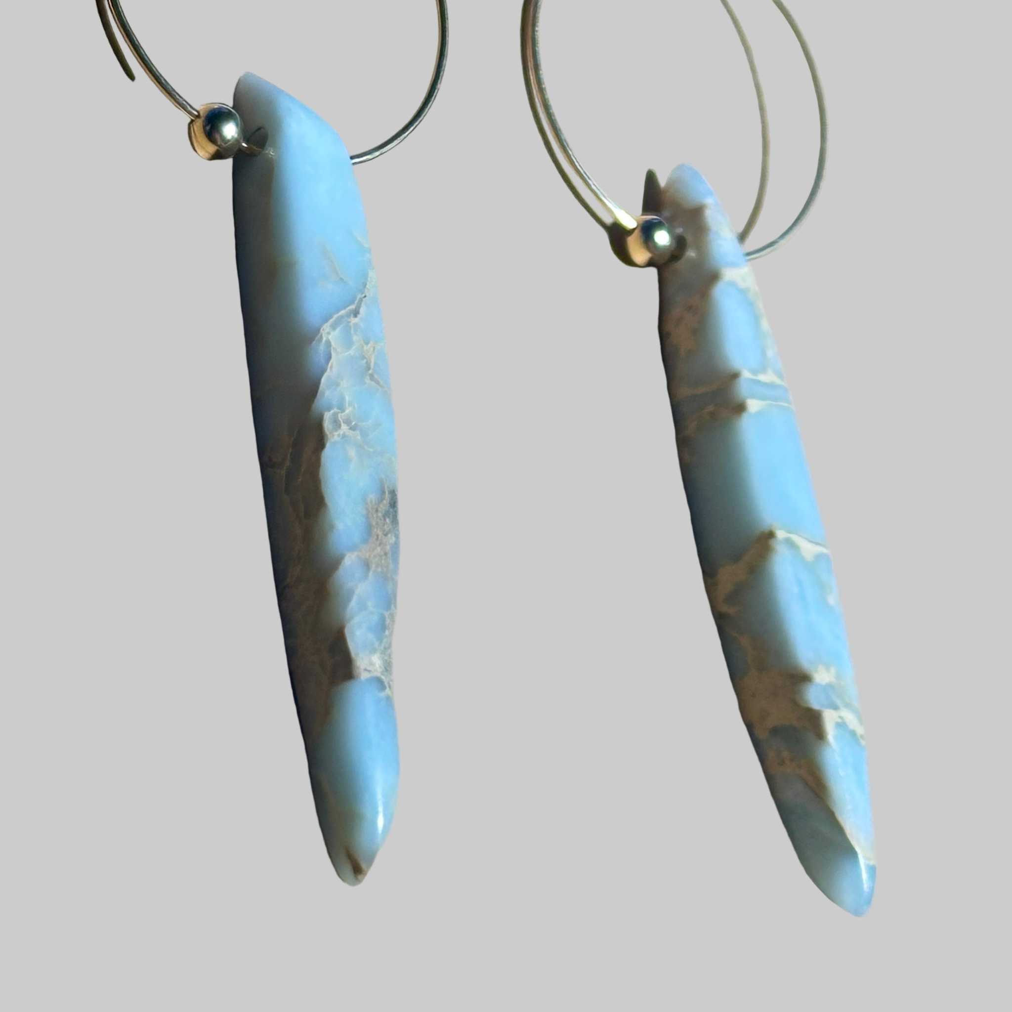 African Opal Spear Bertoni Earrings - 14k Gold Filled Sterling Silver | Jewelry | Wiccan Center