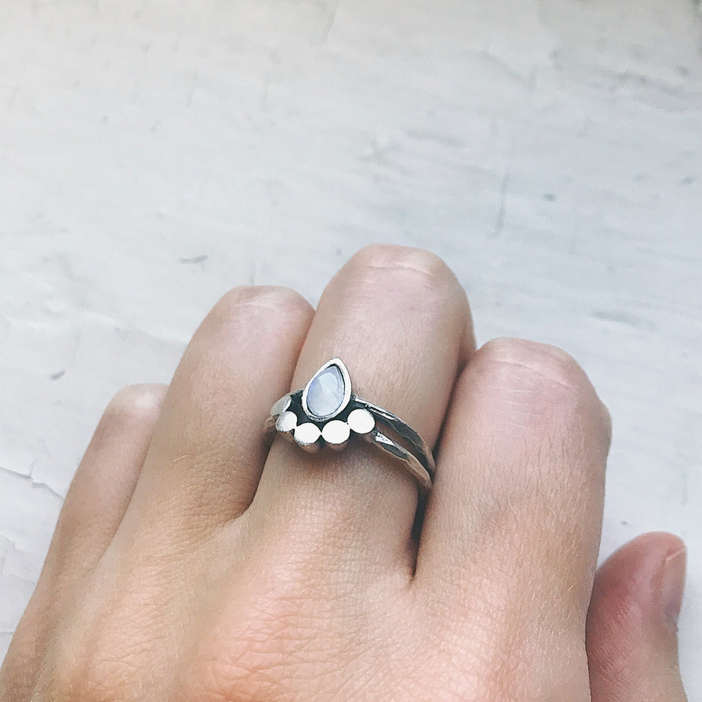 Moondrop Moonstone Ring | Ring | Wiccan Center