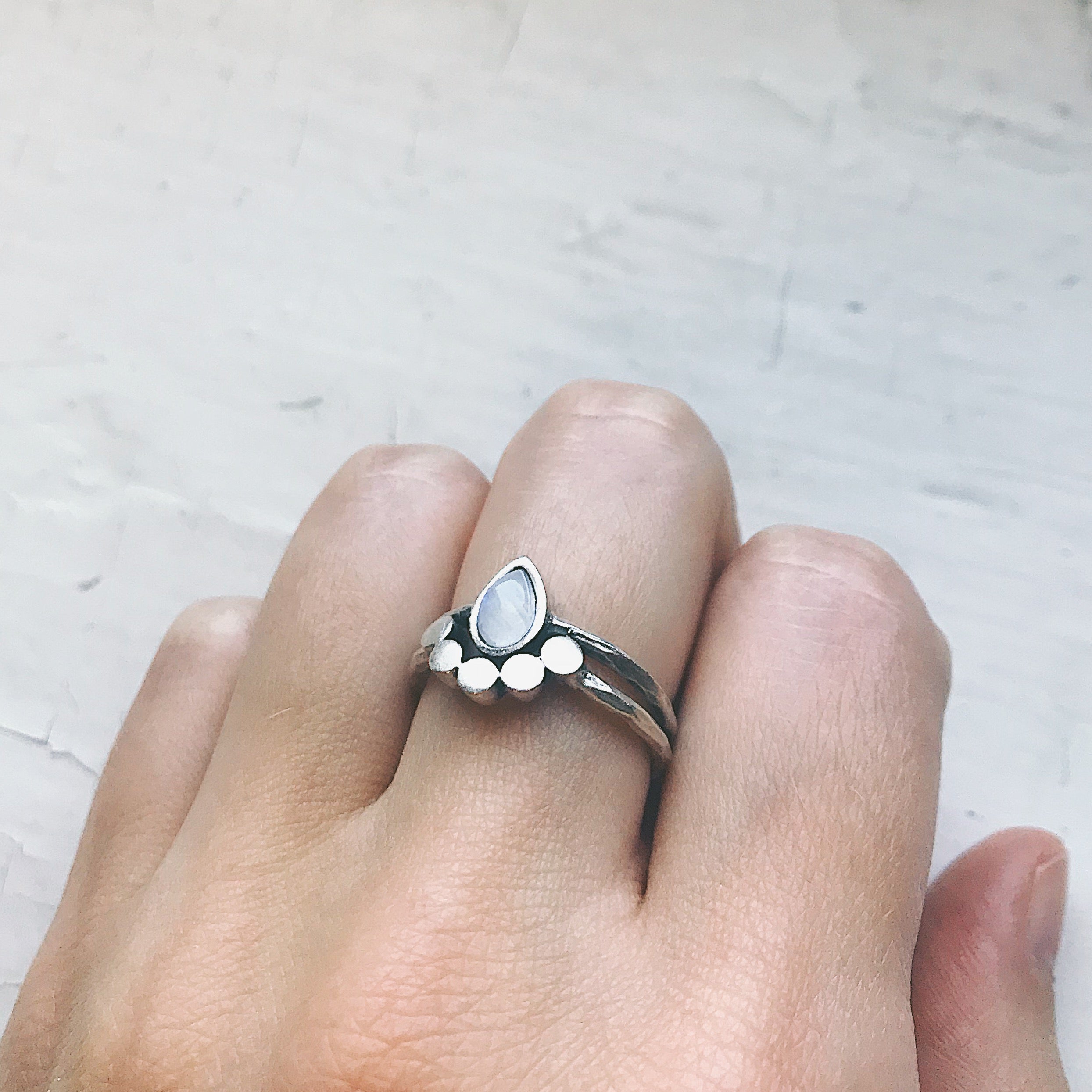 Moondrop Moonstone Ring | Ring | Wiccan Center