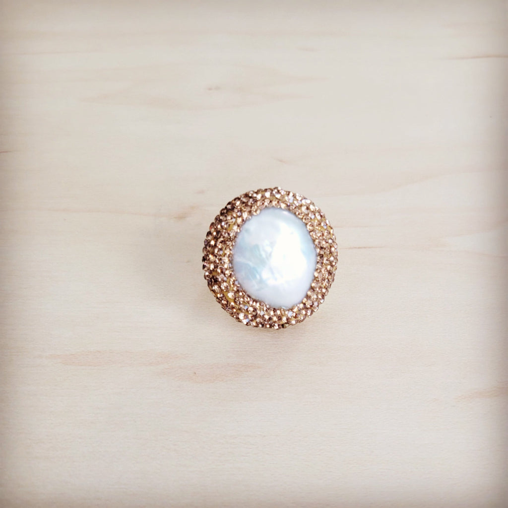 **Gilded Aurora Pearl Ring 012kk | Ring | Wiccan Center