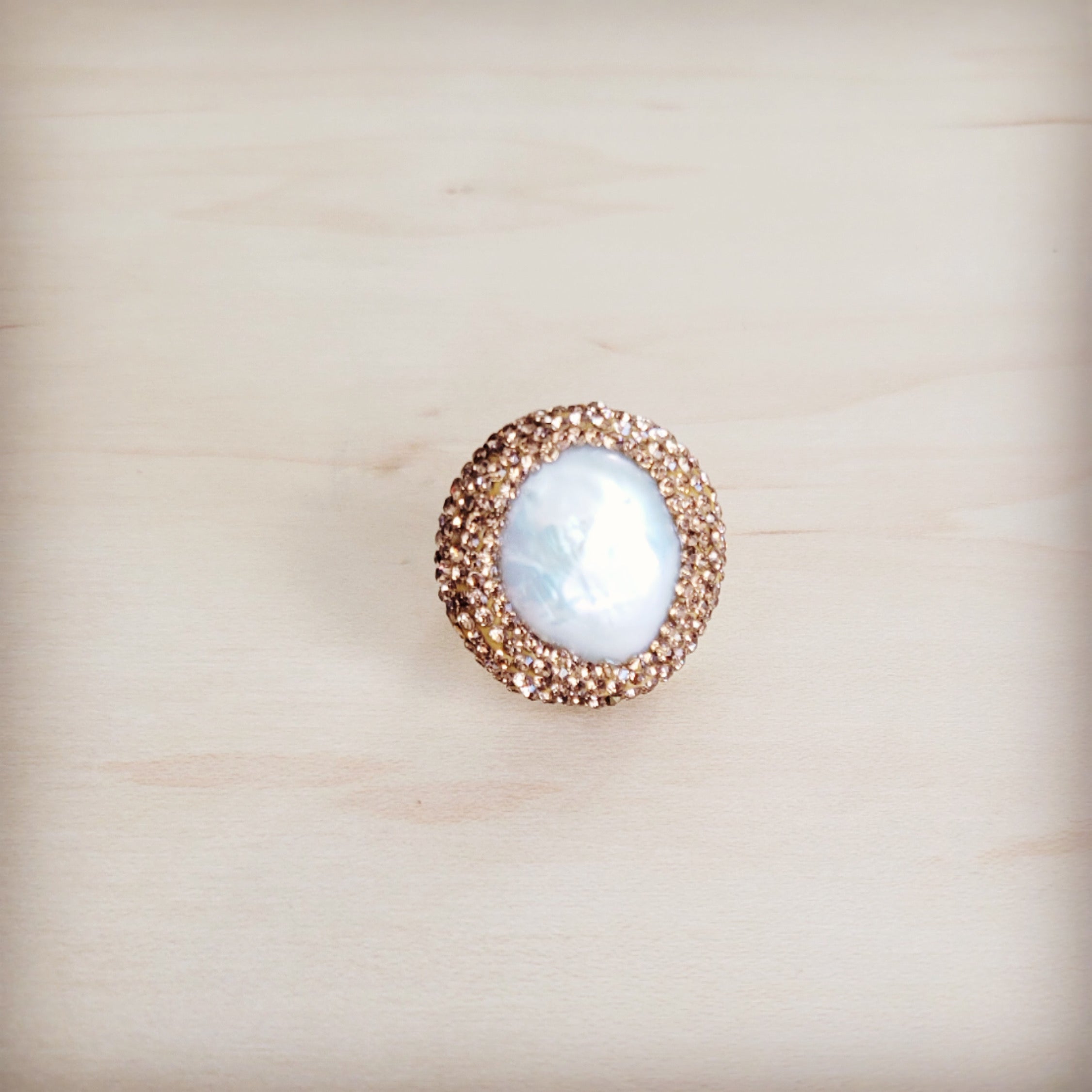 **Gilded Aurora Pearl Ring 012kk | Ring | Wiccan Center