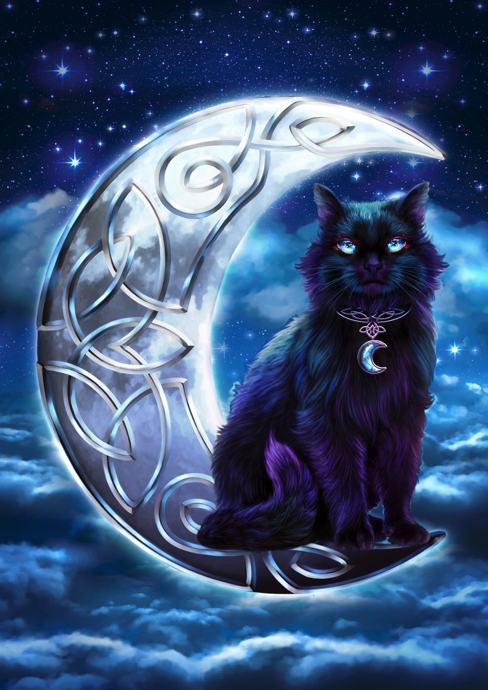 Celtic Black Cat Card | Cards - Brigid Ashwood | Wiccan Center