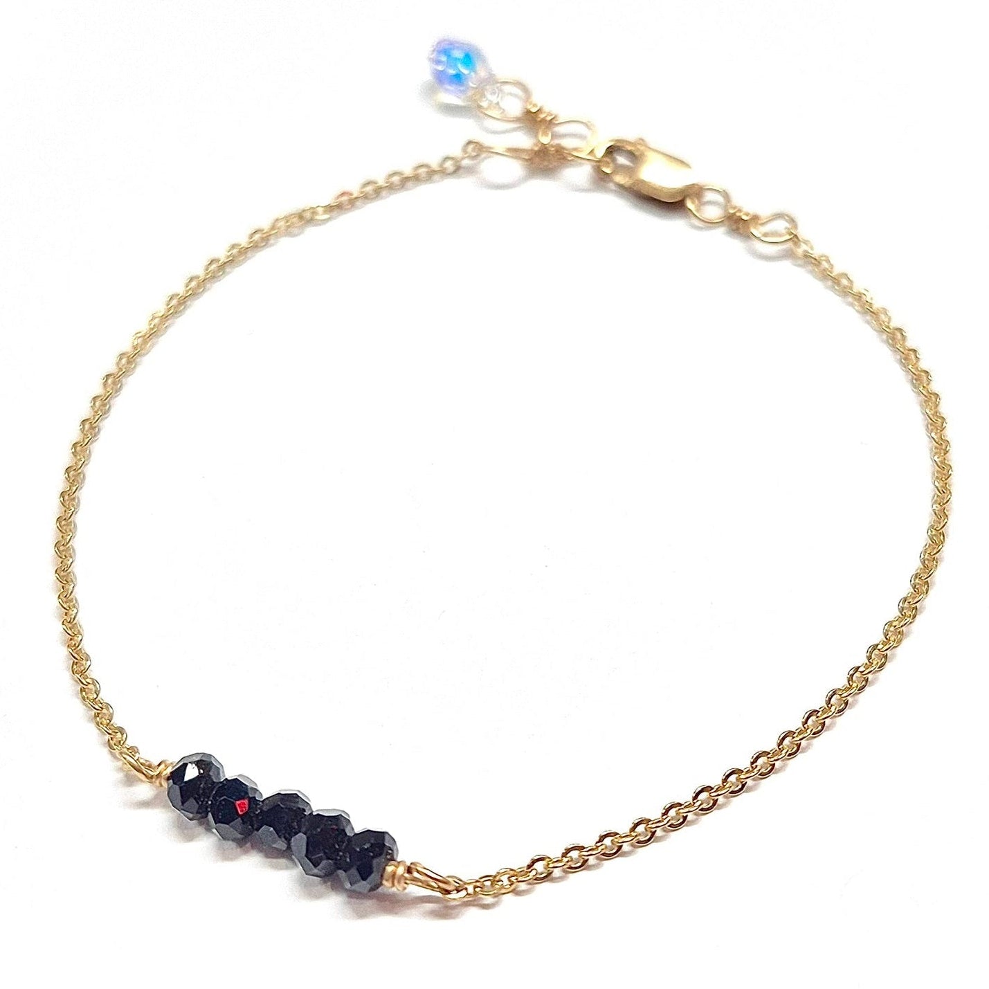 Black Onyx Bracelet with Swarovski Clasp