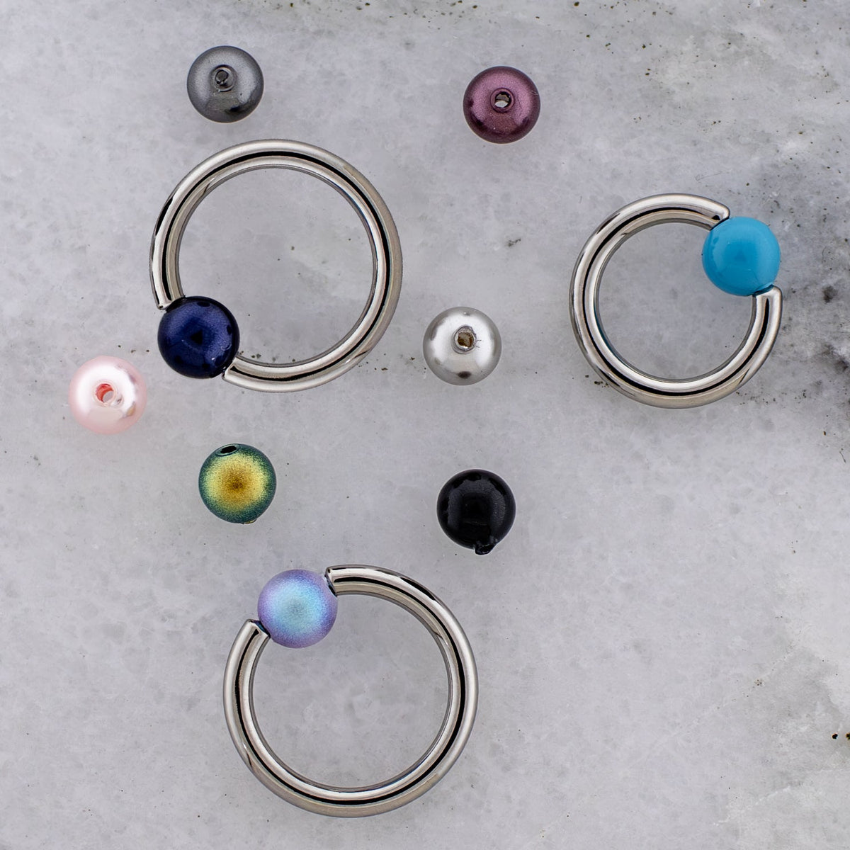 Pearl Captive Bead Replacements- 4mm | CAPTIVE BEAD | Wiccan Center