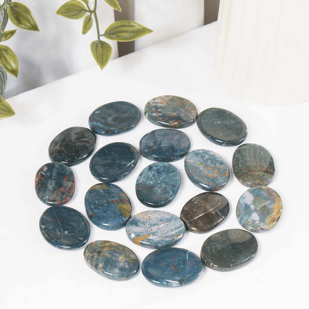 Bloodstone Worry Pocket Stones (Protection and Strength)