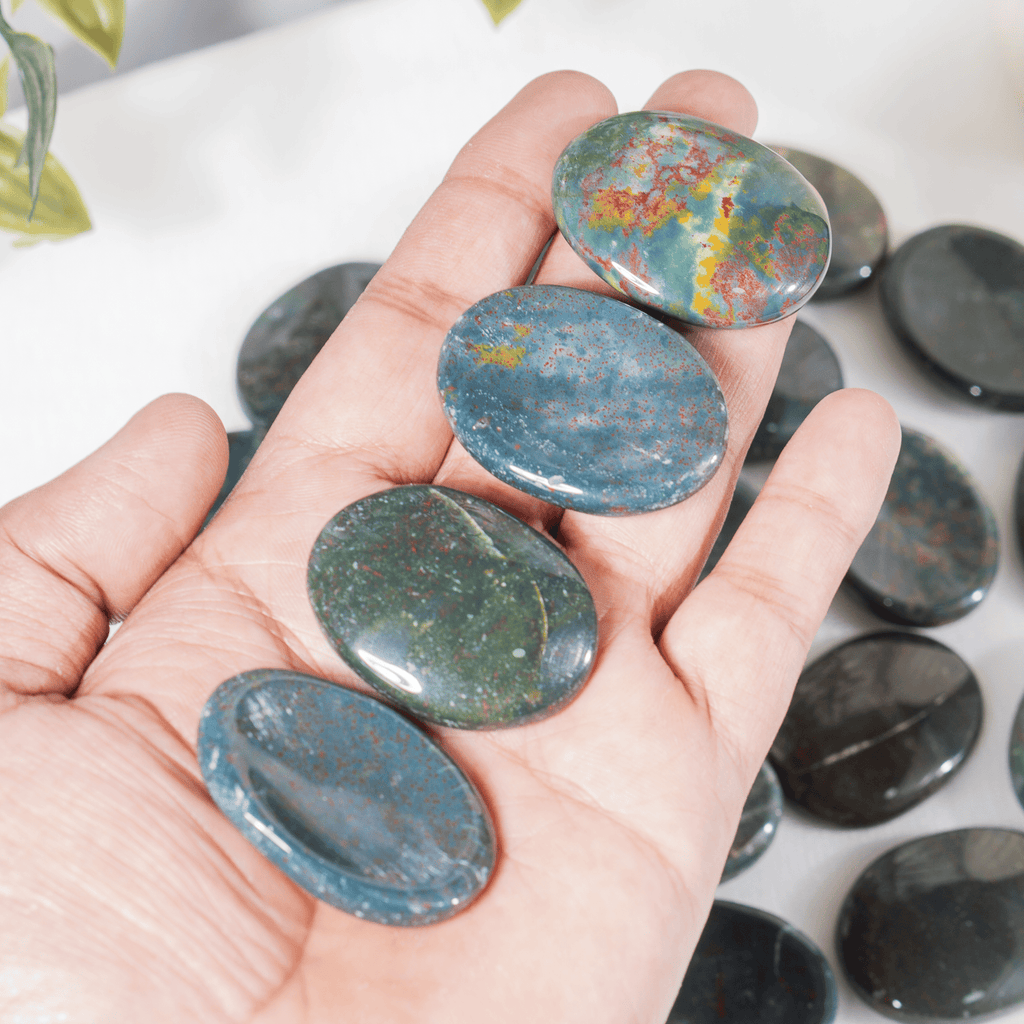 Bloodstone Worry Pocket Stones (Protection and Strength)