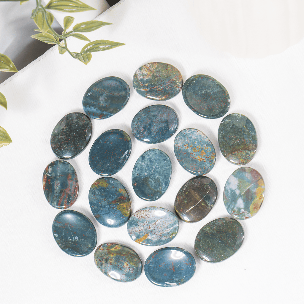 Bloodstone Worry Pocket Stones (Protection and Strength)