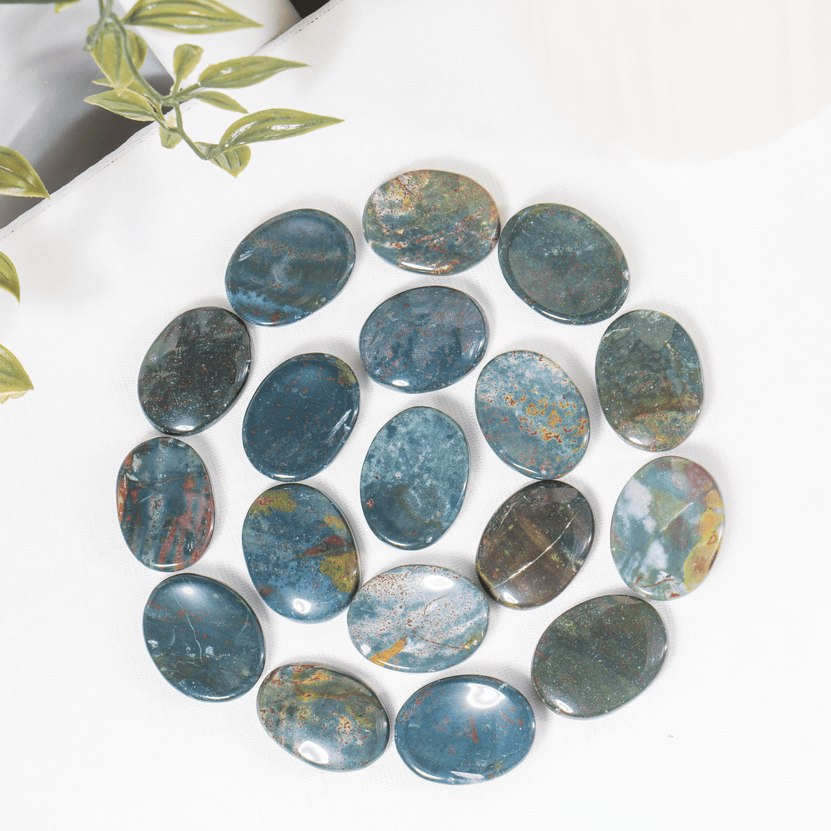 Bloodstone Worry Pocket Stones (Protection and Strength)