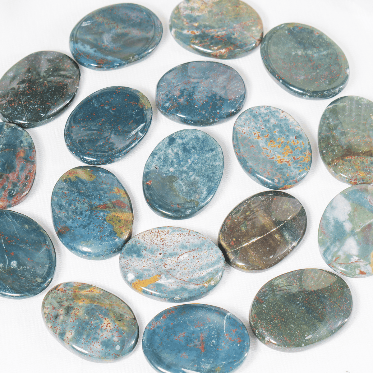 Bloodstone Worry Pocket Stones (Protection and Strength)