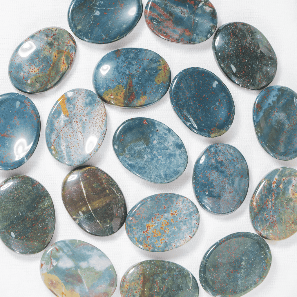 Bloodstone Worry Pocket Stones (Protection and Strength)