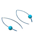 Turquoise Crescent Bertoni Earrings - Sterling Silver | Jewelry | Wiccan Center