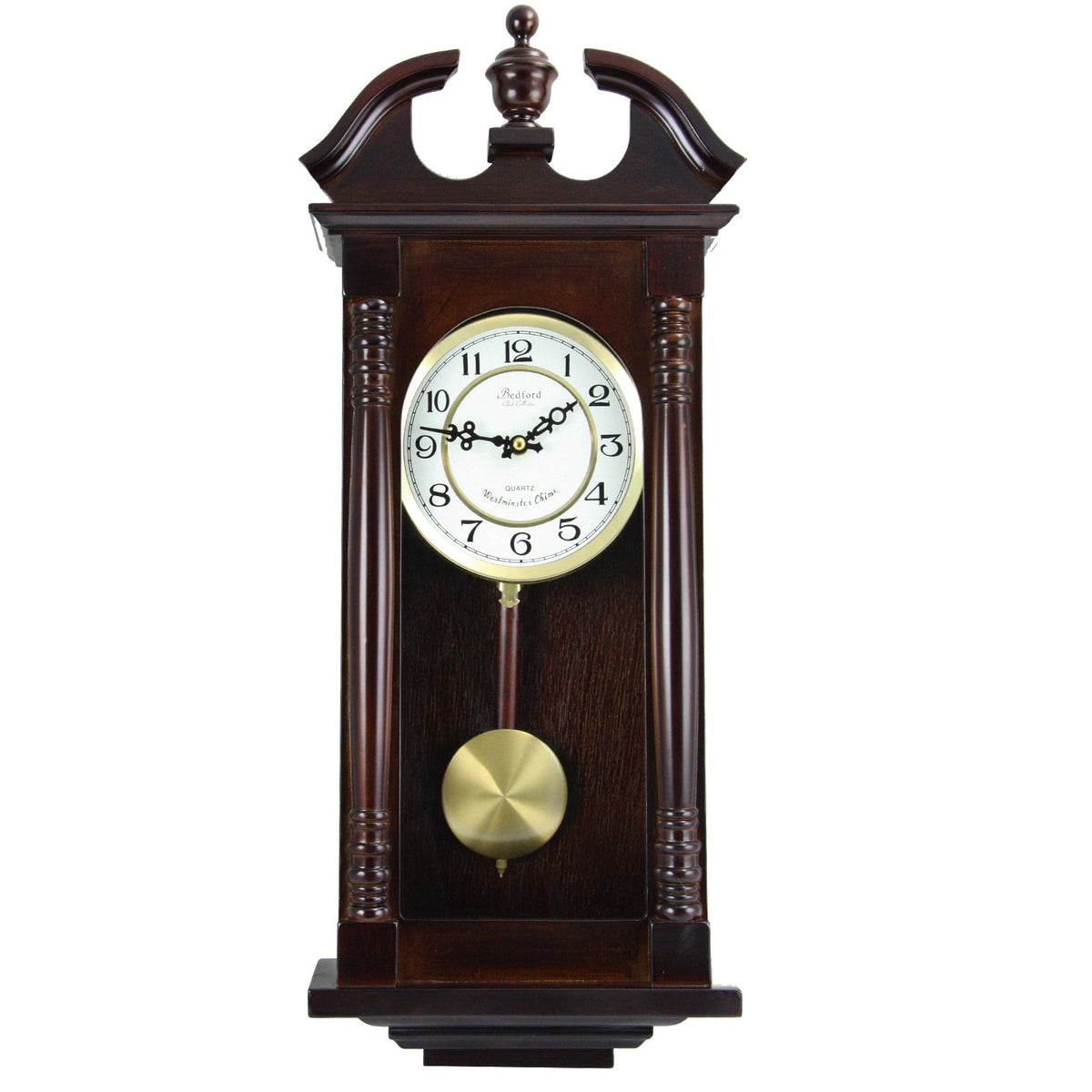 Bedford Clock Collection 27.5 Inch Cherry Oak Wall Clock | Clocks | Wiccan Center